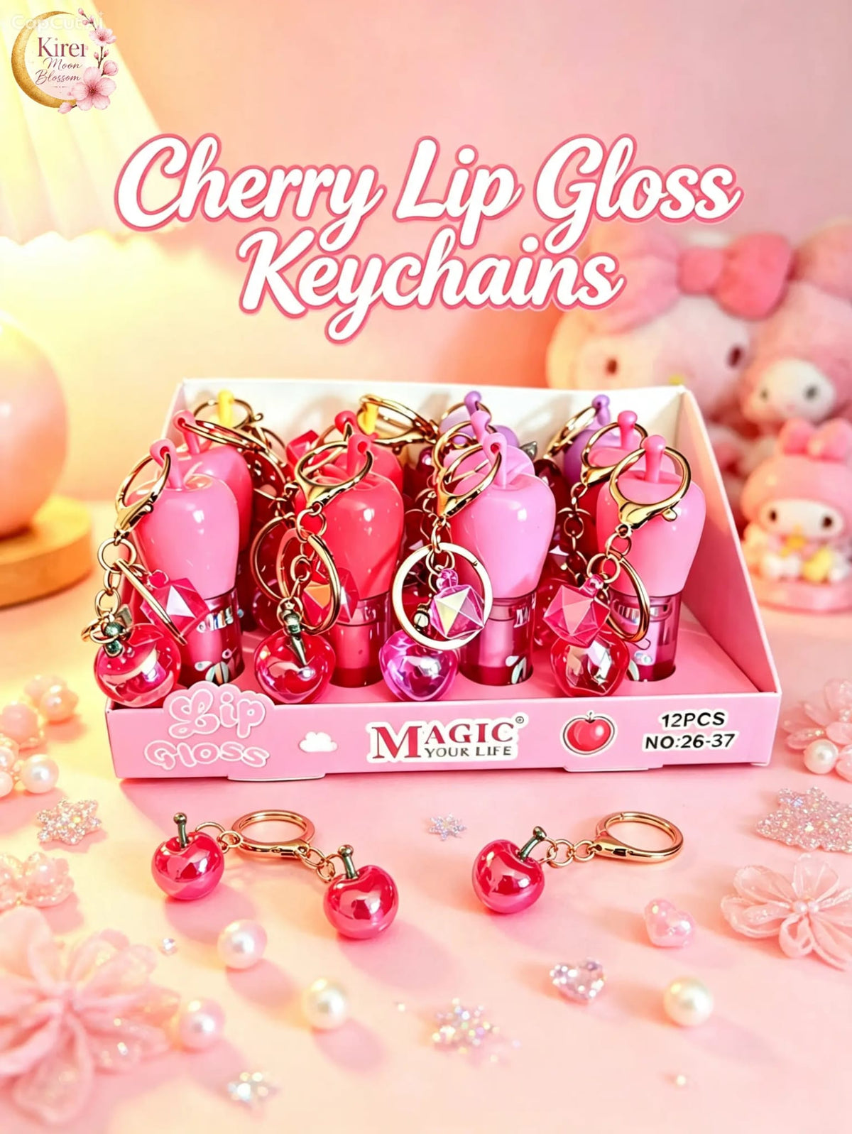 Magic Your Life Cherry Lip Gloss KeyChain