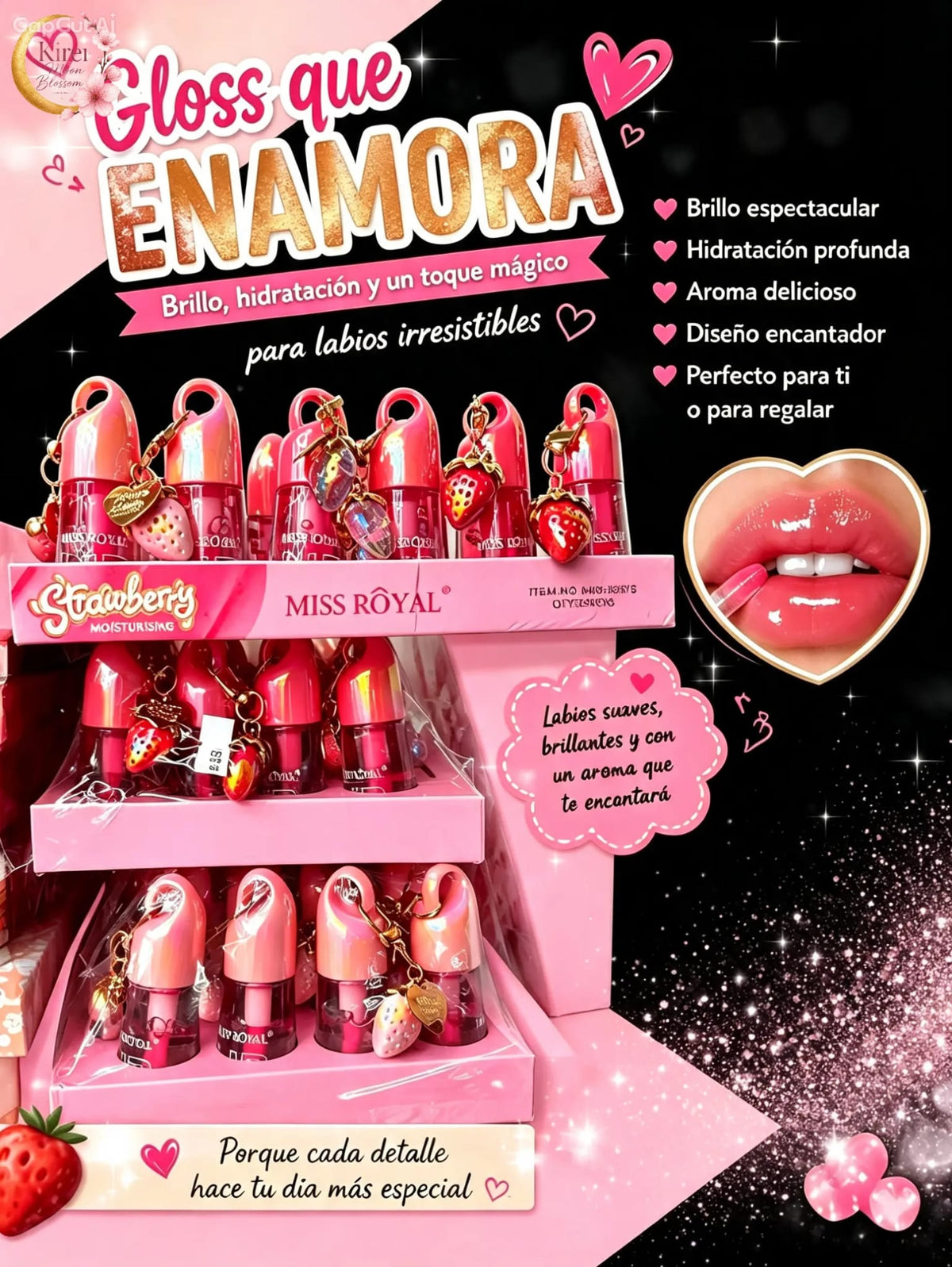 Miss Royal Strawberry Lip Gloss