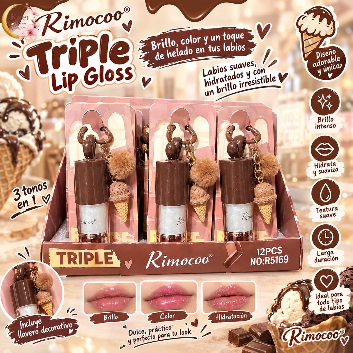 Rimocoo Triple Lip Gloss