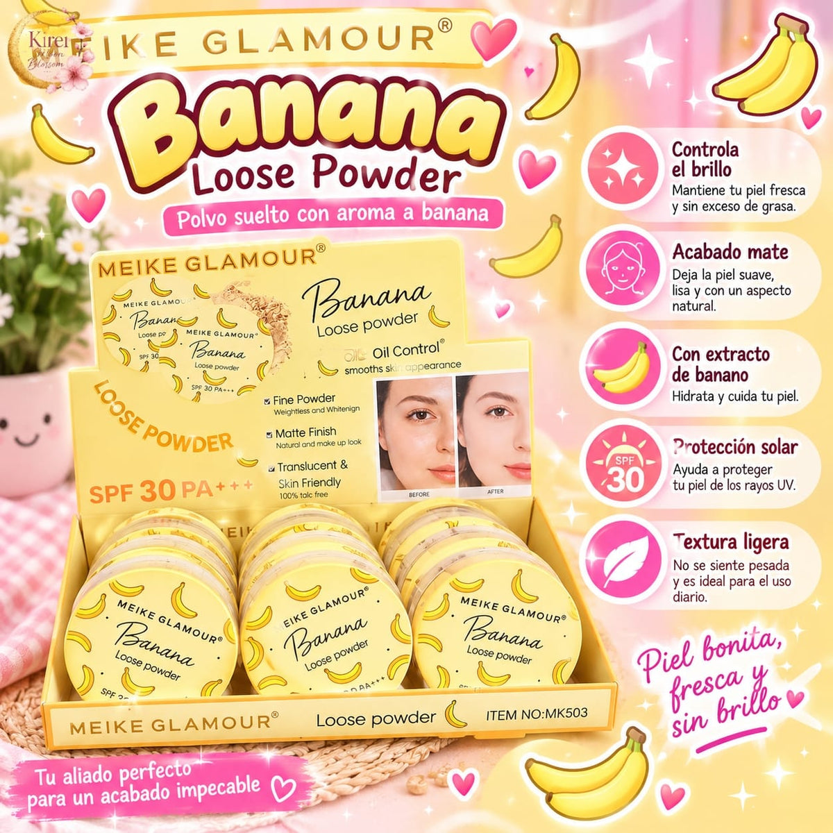 Meike Glamour Banana Loose Powder