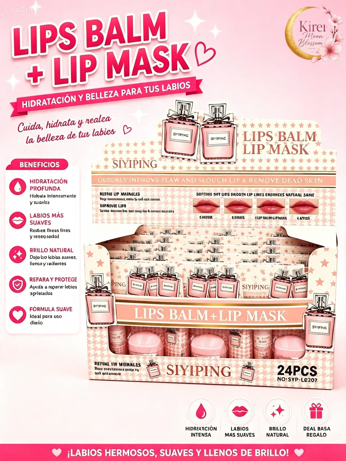 Meike Glamour Lip Balm and Lip Mask