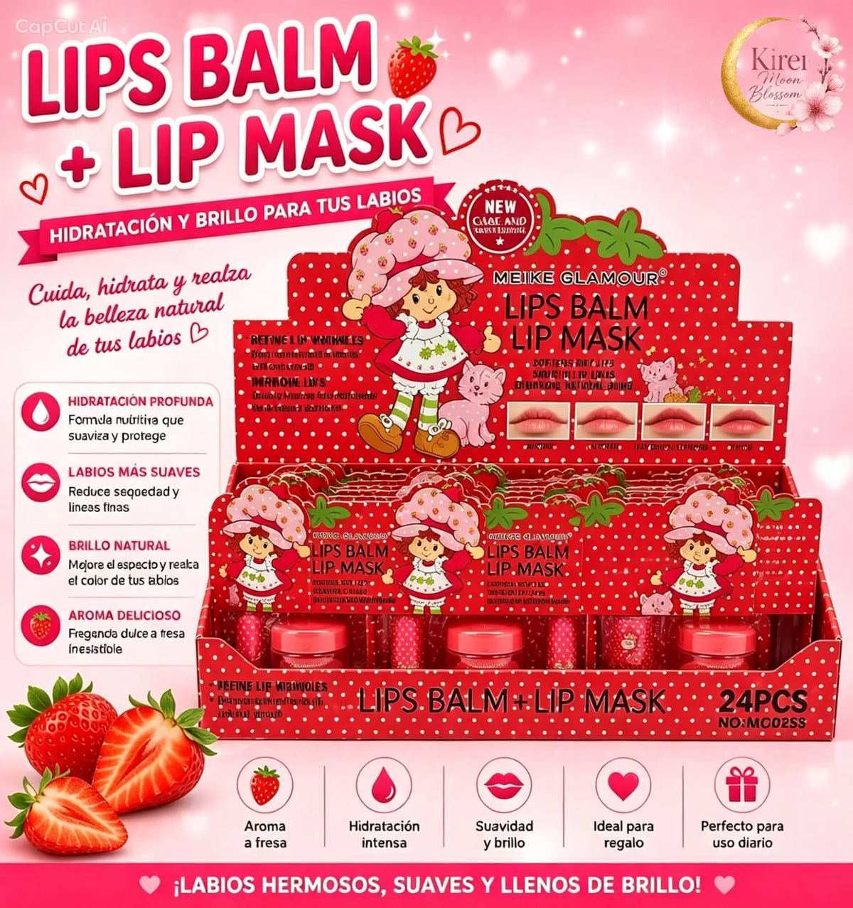 Meike Glamour Lip Balm and Lip Mask