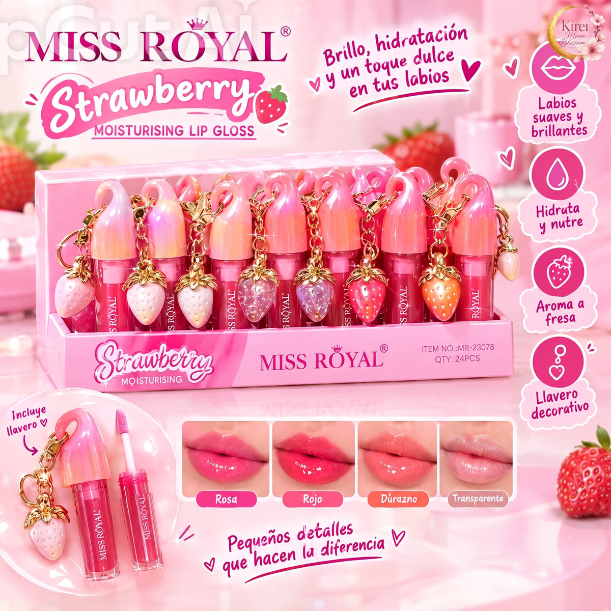 Miss Royal Strawberry Lip Gloss